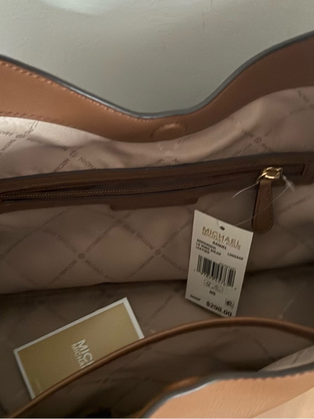 Michael Kors Raquel Large Hobo Shoulder Bag - Cognac Brown - Picture 4 of 4